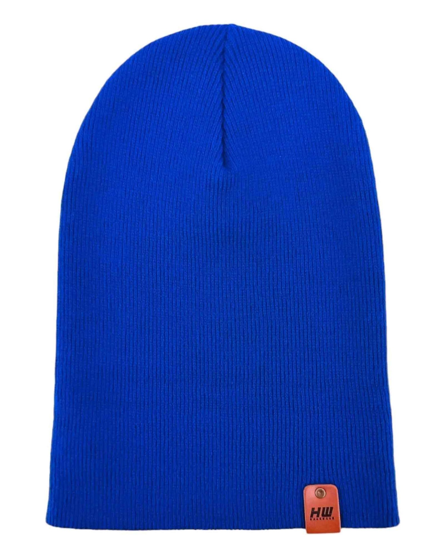 HAAKWEAR Knit Cuffed Classic Beanie / Hat - Sapphire Blue, Made in USA