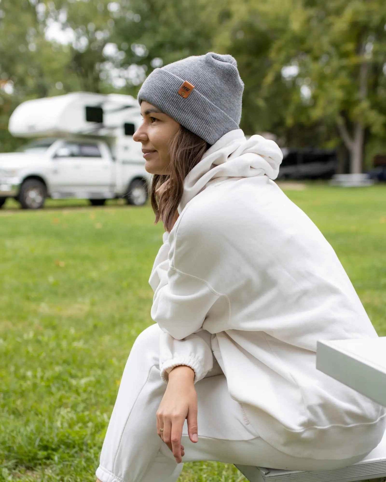 NEW HAAKWEAR H-Stitch Cuffed Beanie - Designed and Made in USA (Patent Pending Design) - Koala Gray