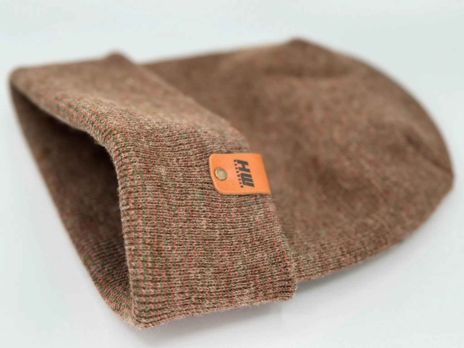 Haakwear H Stitch Fusion Cuffed Beanie / Hat (Patened Design) Burgundy / Green, Made in USA