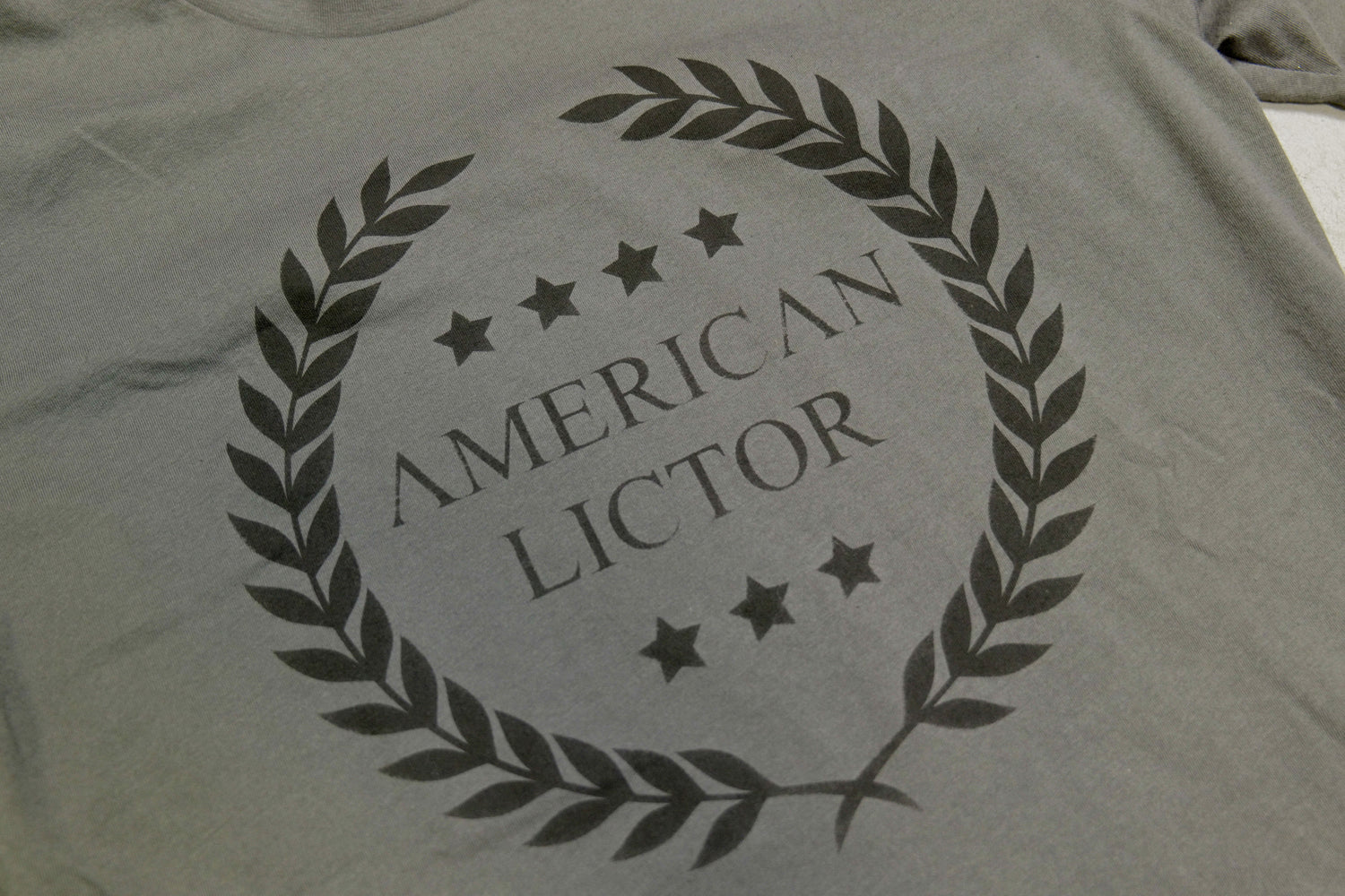 Laurel Logo Shirt - Design Detail - Patriotic t shirt