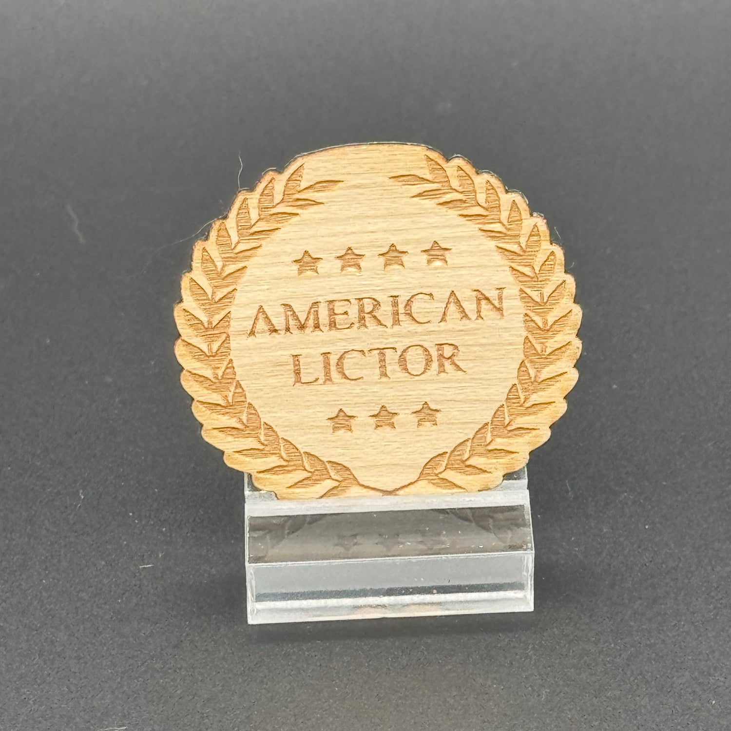 Wood Sticker of the American Lictor Logo