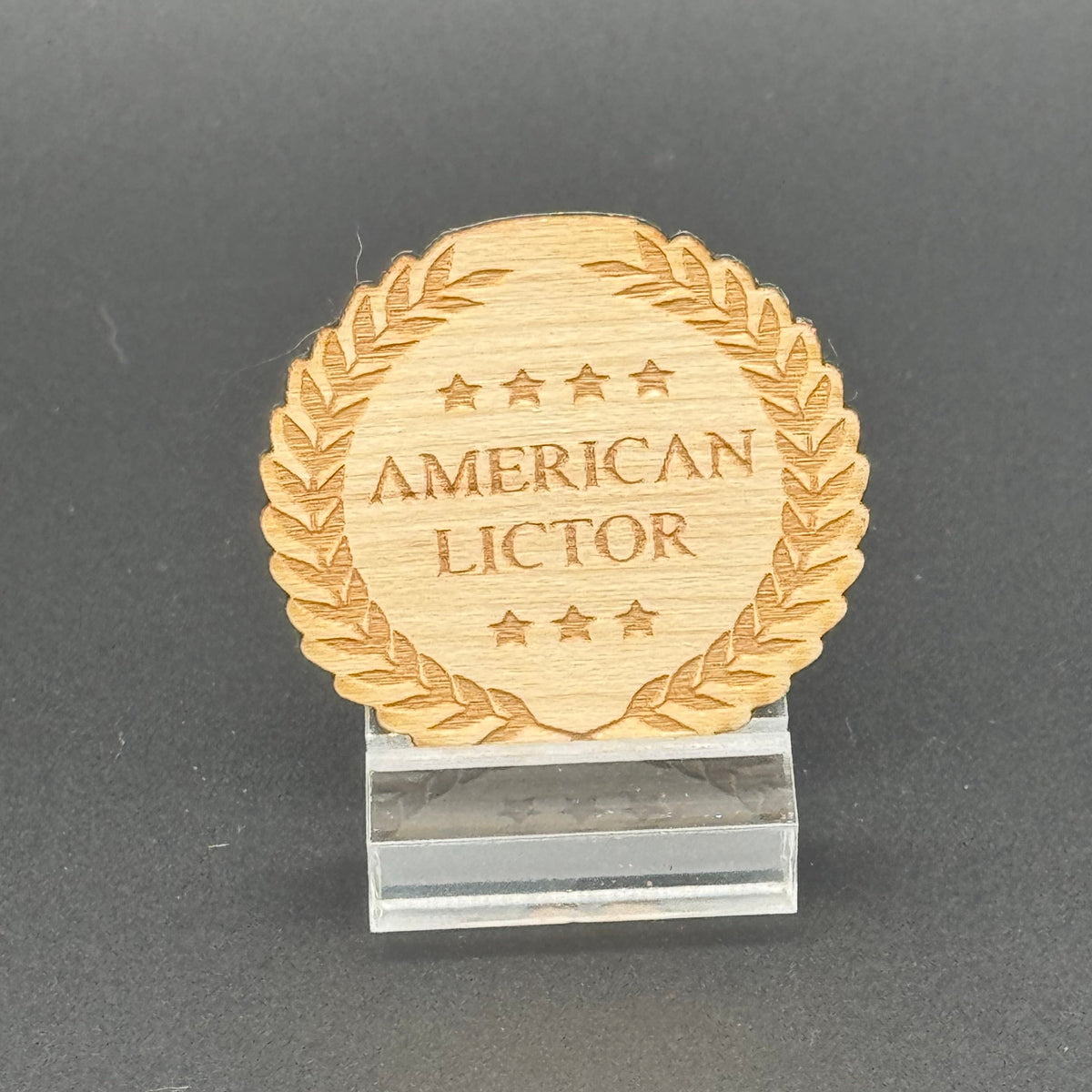 Wood Sticker of the American Lictor Logo