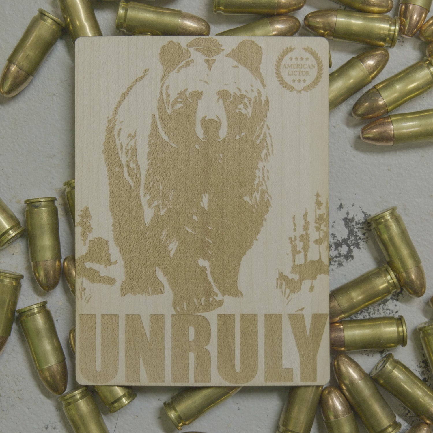 Grizzly the Unruly Patriotic Sticker